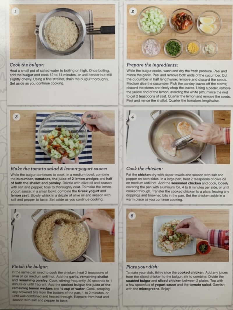 Pan Seared Chicken and Sautéed Bulgur with Tomato Salad and Creamy